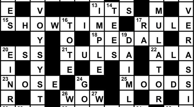 Crossword solution