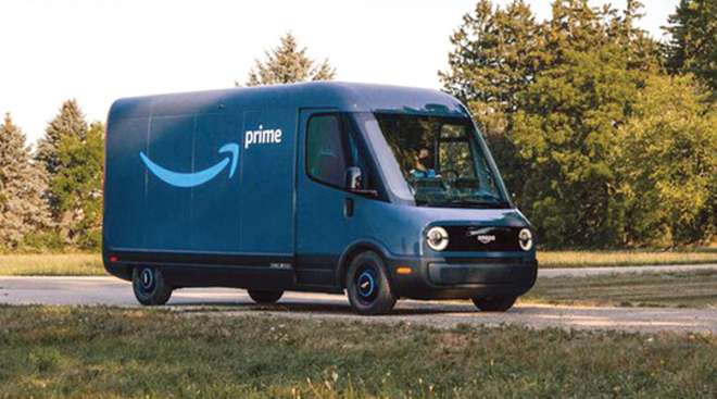 Amazon Rivian van