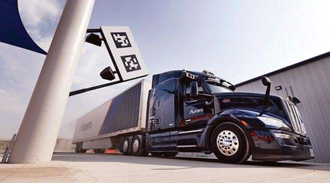 An Aurora self-driving truck An Aurora self-driving truck