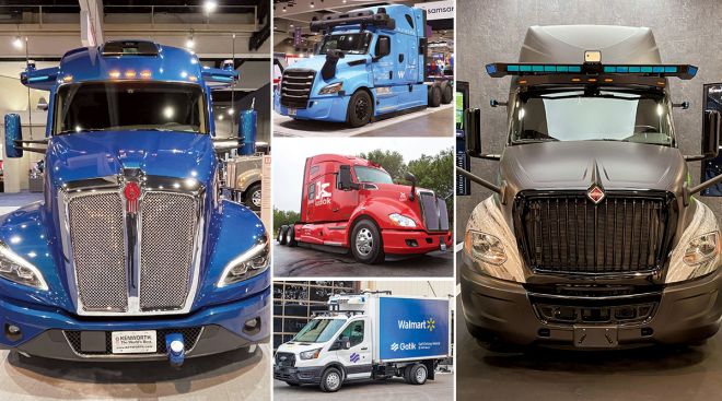 Autonomous truck collage