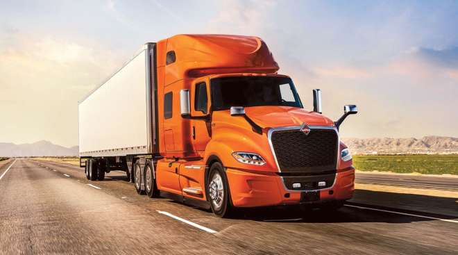 International LT sleeper truck