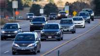 Vehicles on road in Colorado