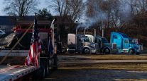 Trucks idle at a Maryland event