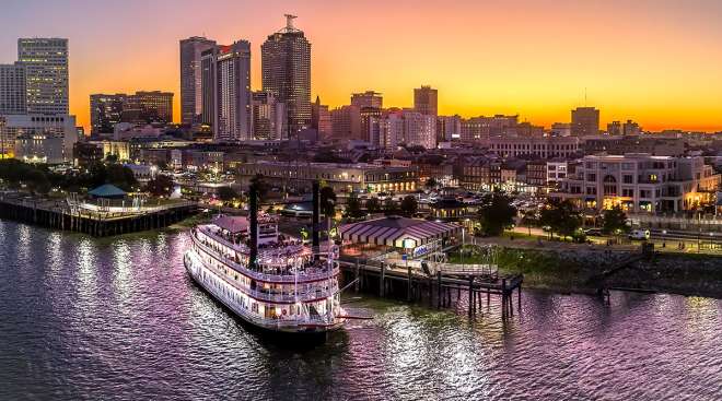 New Orleans at sunset