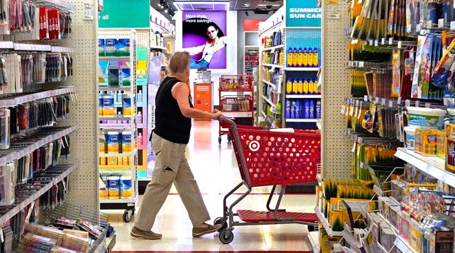 A shopper at Target