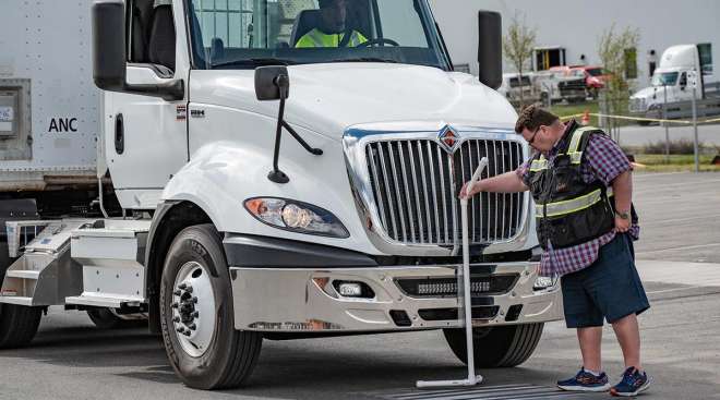 Alaska driver competes in a skills test