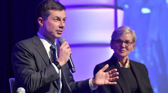 Pete Buttigieg and Jennifer Granholm