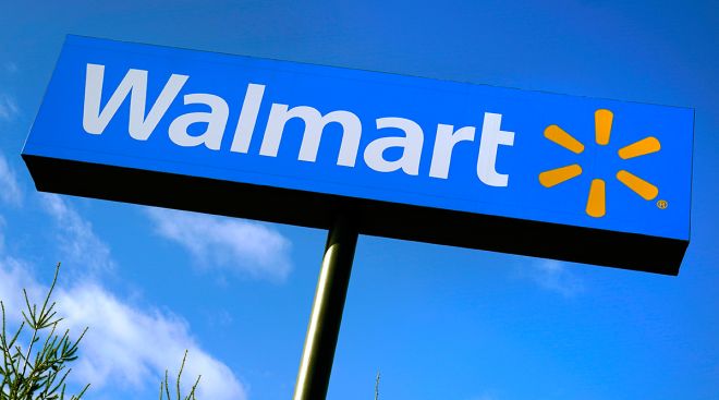 A Walmart store sign