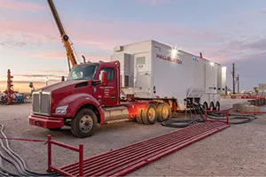 A Halliburton Co. truck